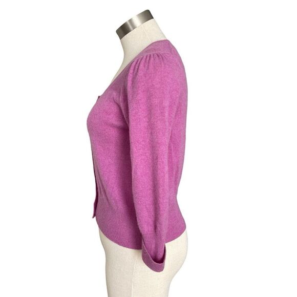 M&S Autograph Womens Cashmere Sweater Cardigan Orchid Purple Sz. M UK 12 - Picture 5 of 9